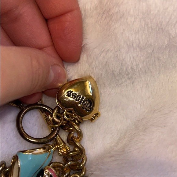 Rare Vintage Juicy Couture Gold Tone Charm Bracelet locket corset - Picture 10 of 10